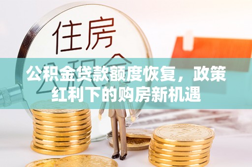 临西公积金贷款额度恢复，政策红利下的购房新机遇