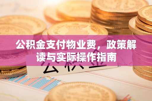 临西公积金支付物业费，政策解读与实际操作指南