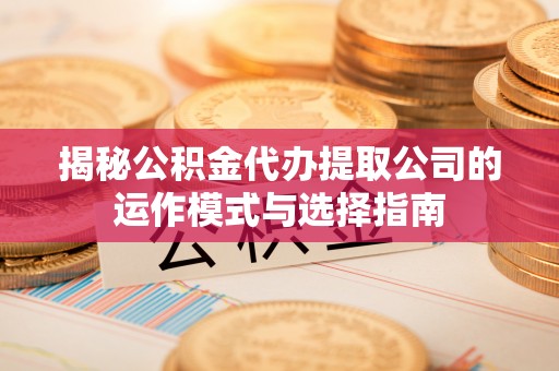 临西揭秘公积金代办提取公司的运作模式与选择指南