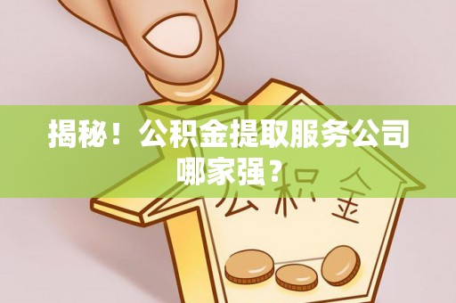 临西揭秘！公积金提取服务公司哪家强？
