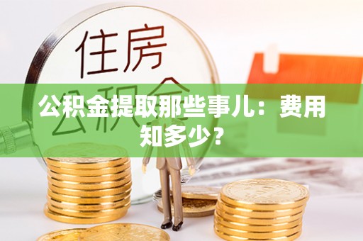 临西公积金提取那些事儿：费用知多少？