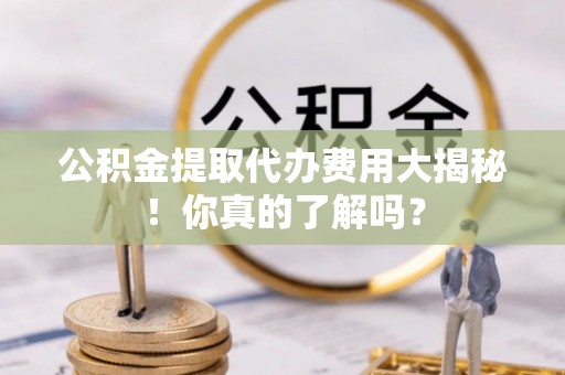 临西公积金提取代办费用大揭秘！你真的了解吗？