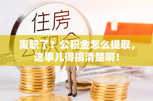临西离职了？公积金怎么提取，这事儿得搞清楚啊！