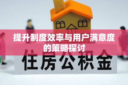 临西提升制度效率与用户满意度的策略探讨